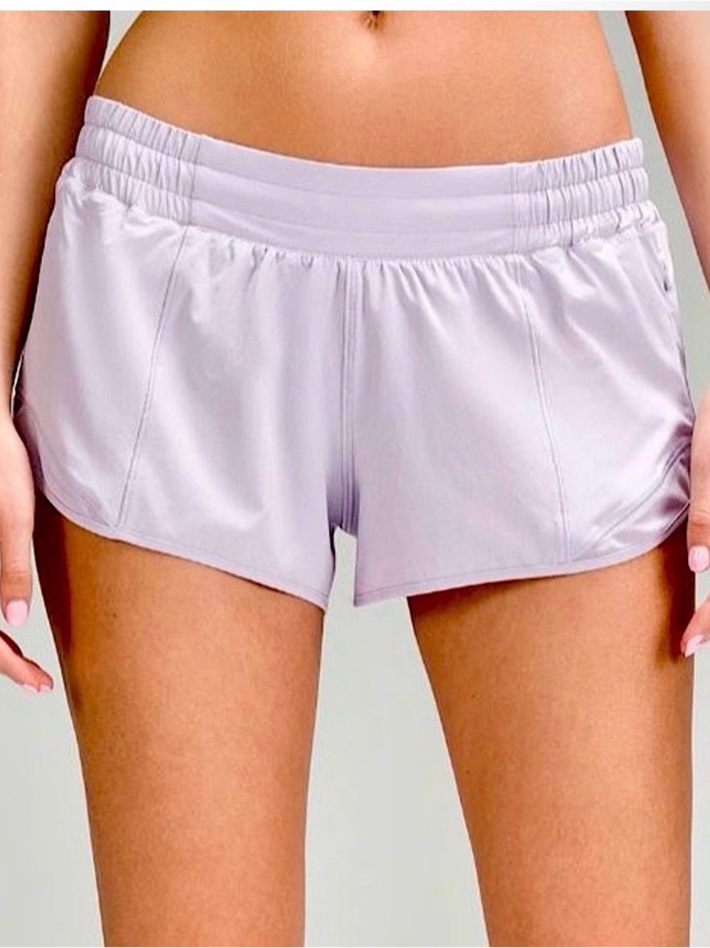Lululemon Hotty Hot Light Lavender Lined Shorts, Size 8